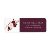 Elegante Burgundy & Blush Rose Blumenhochzeit (Vorne)