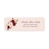 Elegante Burgundy & Blush Rose Blumenrosa Hochzeit (Vorne)
