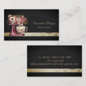 Elegante Burgundy Cake Mixer Black Bakery Visitenkarte (Vorne/Hinten)