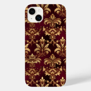 Elegante Burgundy Damask - Vintage barocke Blüte Case-Mate iPhone 14 Plus Hülle