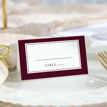 Elegante Burgundy Einfache Minimale Hochzeit an de