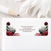 Elegante Burgundy Floral - Rücksendeadresse (Insitu)