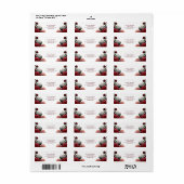 Elegante Burgundy Floral - Rücksendeadresse (Vorne)