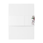 Elegante Burgundy Floral Watercolor Wedding Einladungsbanderole (Rückseitenbeispiel)