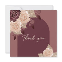 Elegante Burgundy Glittery Wasserfarben Rose Hochz