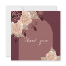 Elegante Burgundy Glittery Wasserfarben Rose Hochz