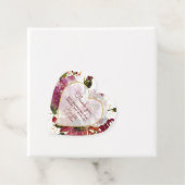 Elegante Burgundy Gold Blush Pink Floral Moderne Geschenkanhänger (Beispiel)