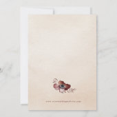 Elegante Burgundy Gold Floral Wedding Einladung (Rückseite)