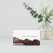 Elegante Burgundy Gold Marble Agate Abstrakt Visitenkarte (Stehend Vorderseite)