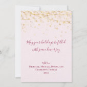 Elegante Burgundy Gold Ornaments Weihnachtskarte (Rückseite)