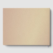 Elegante Burgundy Gold Script Wedding Gästebuch (Rückseite)