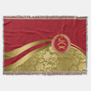 Elegante Burgundy & Gold Vintage Blütendampfer 2 Decke