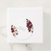 Elegante Burgundy Gold Wedding Geschenkanhänger (Beispiel)