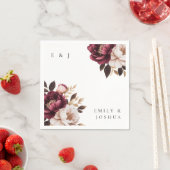 Elegante Burgundy Gold Wedding Serviette (Beispiel)