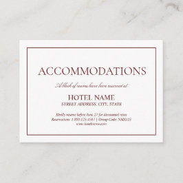 Elegante Burgundy Klassische Skriptunterkünfte Begleitkarte