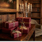 Elegante Burgundy Klassische Wine Red Gift Wrap Geschenkpapier