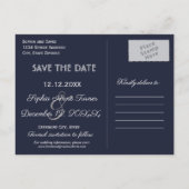 Elegante Burgundy Marsala Floral Fall SAVE THE DAT Ankündigungspostkarte (Rückseite)