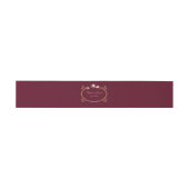 Elegante Burgundy Marsala Hochzeit im Herbst Einladungsbanderole (Flach)