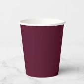 Elegante Burgundy Minimalistisch Wedding Pappbecher (Rückseite)