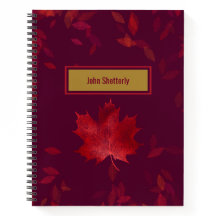 Elegante Burgundy Red and Gold Herbstleaves
