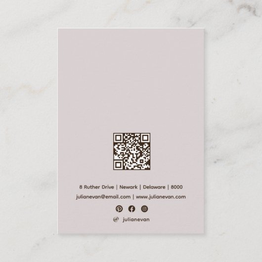 Elegante Burgundy Red Jewelry Earring Display Visitenkarte (Rückseite)