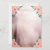 Elegante Burgundy Rose Gold Frame Retirement Einladung (Rückseite)