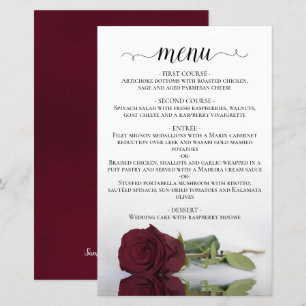 Elegante Burgundy Rose Romantisches Budget-Hochzei