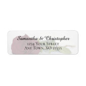 Elegante Burgundy Rose Wedding Rücksendeadresse (Vorne)
