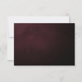 Elegante Burgundy Rote Rose Flamenco Wedding RSVP Karte (Rückseite)