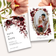 Elegante Burgundy Rote Rose Floral Wedding