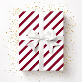 Elegante Burgundy Stripes Geschenkpapier