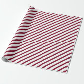 Elegante Burgundy Stripes Geschenkpapier (Ungerollt)