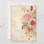 Elegante Burgundy und Blush Pink Wedding Einladung (Rückseite)