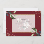 Elegante Burgundy und Gold Bridesman Vorschlagskar (Rückseite)