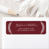 Elegante Burgundy White Leaf Foliage Wedding (Insitu)