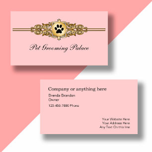 Elegante Business Cards für Haustiere Visitenkarte
