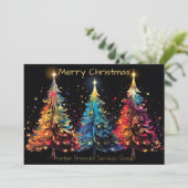 Elegante Business Corporate Weihnachtskarte Einladung (Stehend Vorderseite)