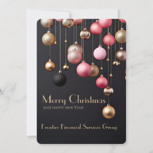 Elegante Business Corporate Weihnachtskarte Feiertagskarte