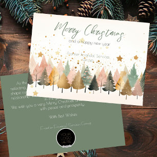 Elegante Business Corporate Weihnachtskarte Feiertagskarte