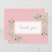 Elegante Business Dankeschön Spring Blätter Card Dankeskarte (Vorne/Hinten)