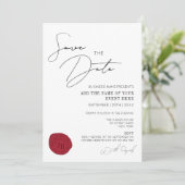 Elegante Business Initials für minimale Red Wax Br Einladung (Stehend Vorderseite)