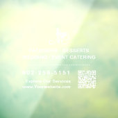 Elegante Business Monogram QR Code Telefonnummer A Fensteraufkleber (Blatt 3)