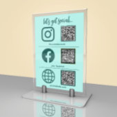 Elegante Business Social Media-Signatur mit QR-Cod Tischnummer