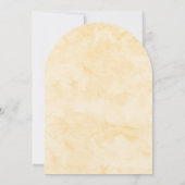 Elegante Butter Yellow Arch Wedding Einladung (Rückseite)