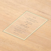 Elegante Butter Yellow Monogram Moderne Hochzeit Acryleinladungen (Ablage )