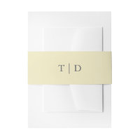 Elegante Butter Yellow Monogram Moderne Hochzeit
