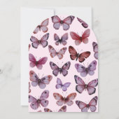 Elegante Butterfliegen CUSTOM Arch Wedding Einladung (Rückseite)