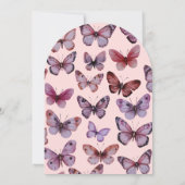Elegante Butterfliegen CUSTOM Arch Wedding Einladung (Rückseite)