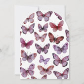 Elegante Butterfliegen CUSTOM Arch Wedding Einladung (Rückseite)