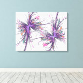 Elegante Butterfliegen Fraktal Wrapped Canvas Leinwanddruck (Insitu (Holzboden))